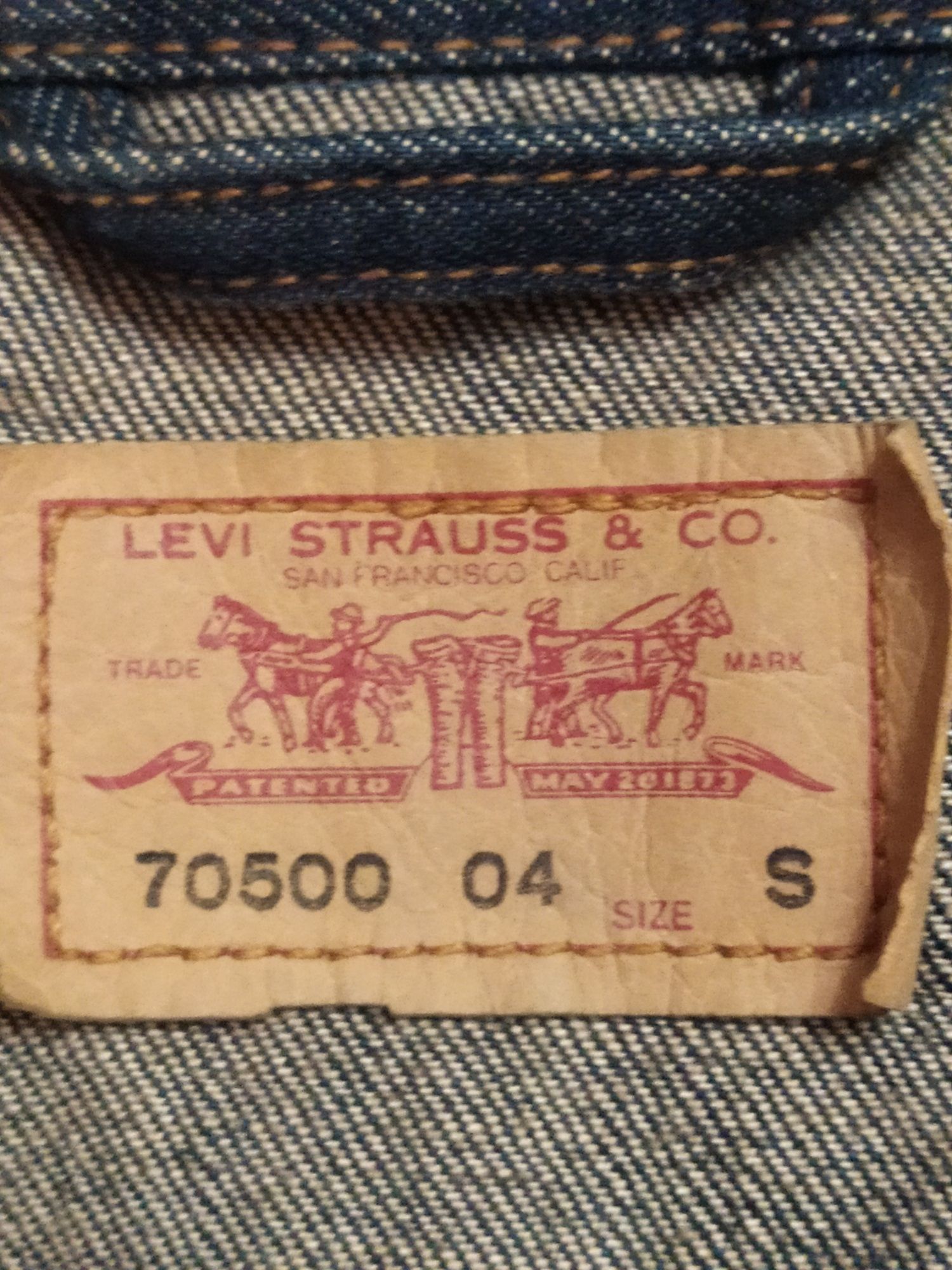 Куртка LEVI STRAUSS & CO США, джинсовый жакет р.S, 44-46, пиджак