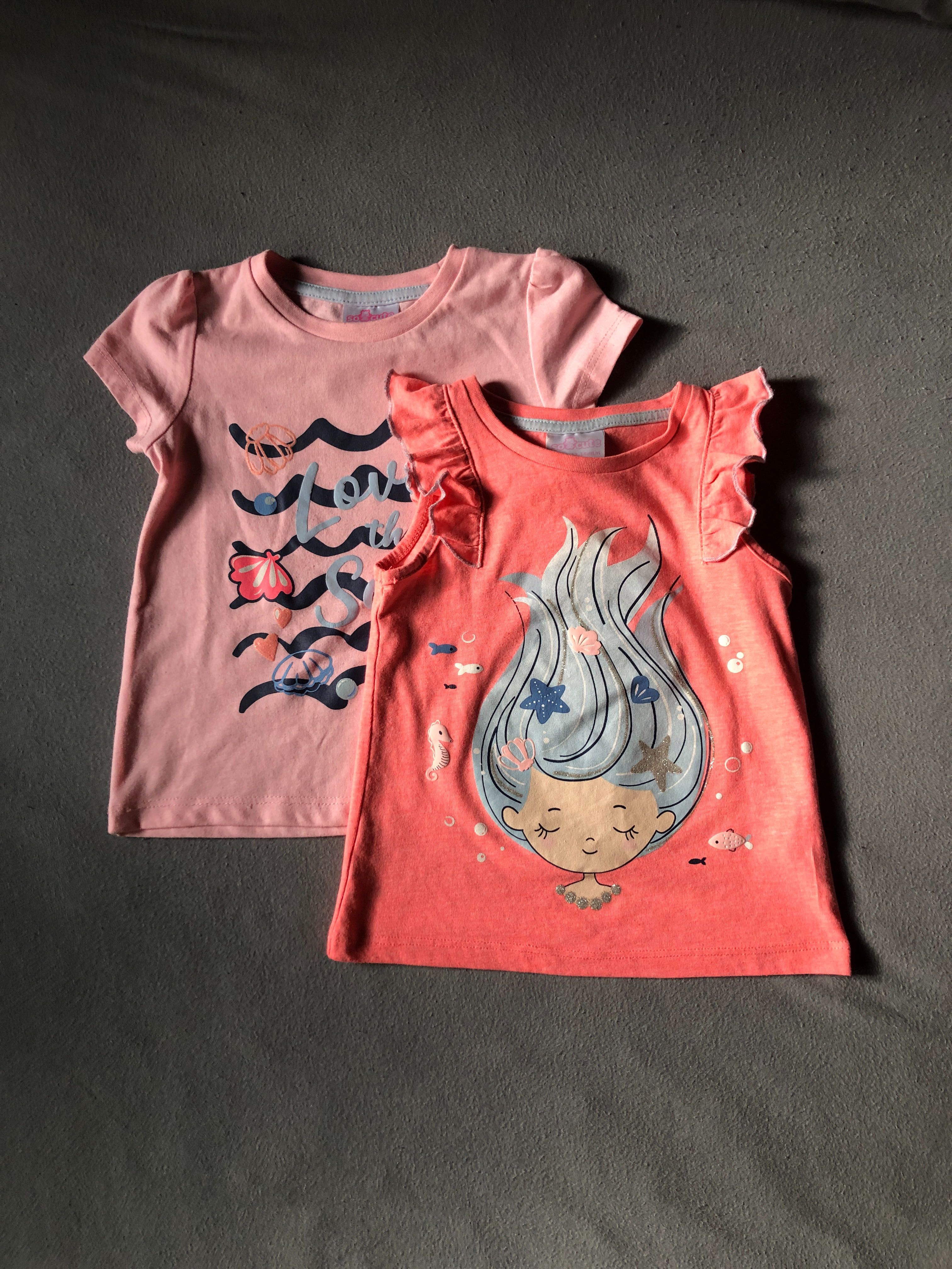 Dwupak t-shirtów dla dziewczynki, rozmiar 86, Pepco