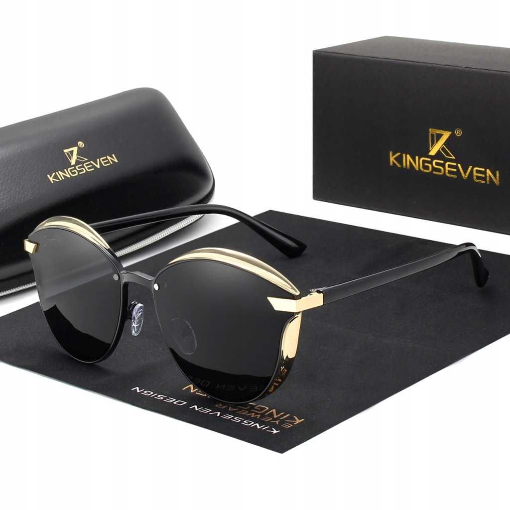 Okulary przeciwsłonecze Kingseven N7824 złoty / czarny