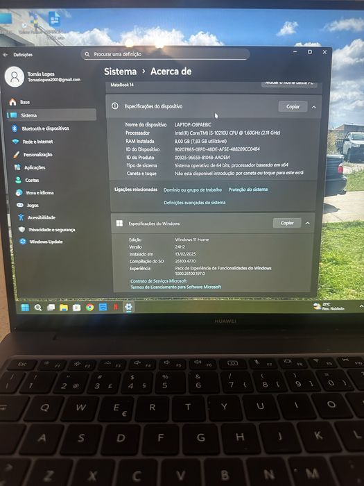 Huawei Matebook 14 8gb 512gb ssd