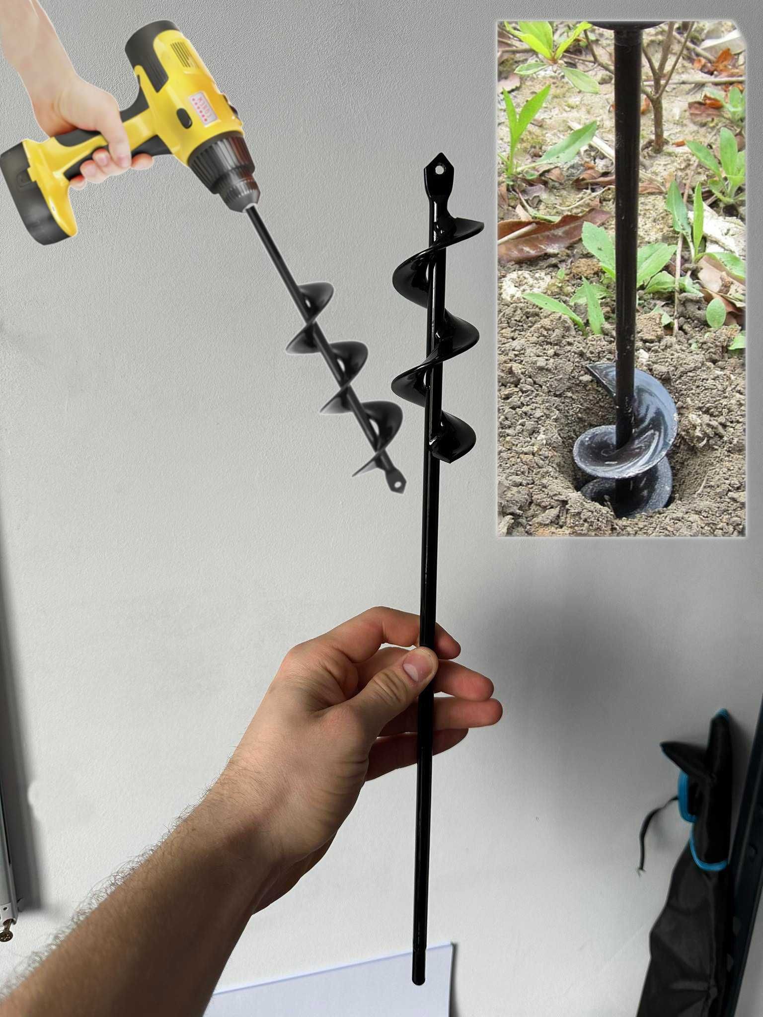 Świder Do Gleby Wiertło Oogrodowe 45cm Do Otworów Sadzonek Drzewek
