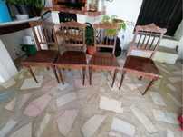 Conjunto 4 cadeiras de madeira