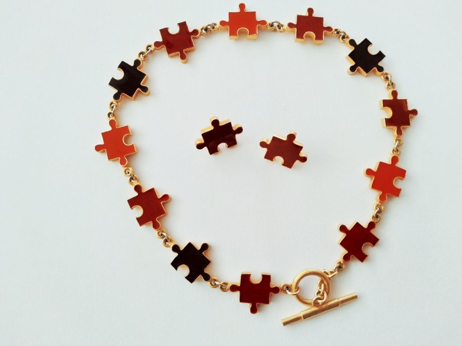 Colar e Brincos como novos Biche de Bere - bijuteria francesa