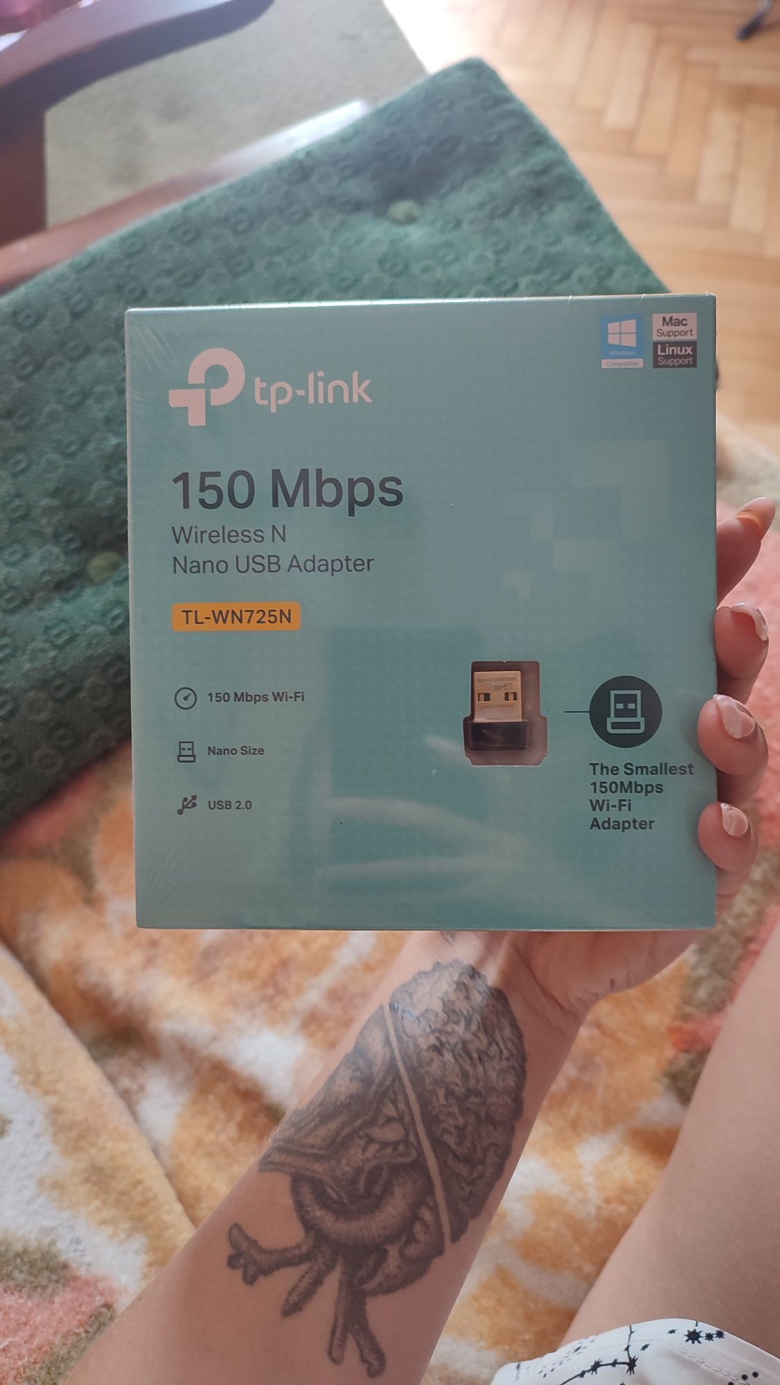 Wzacniacz sygnału fabrycznie zapakowany adapter Wi-Fi TP-Link