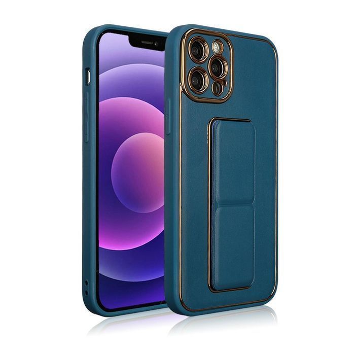 New Kickstand Case Etui Do Iphone 13 Pro Max Z Podstawką Niebieski