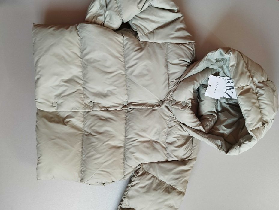 Зимова куртка для дівчинки, стьобана дута курточка , пуфер Zara 116см