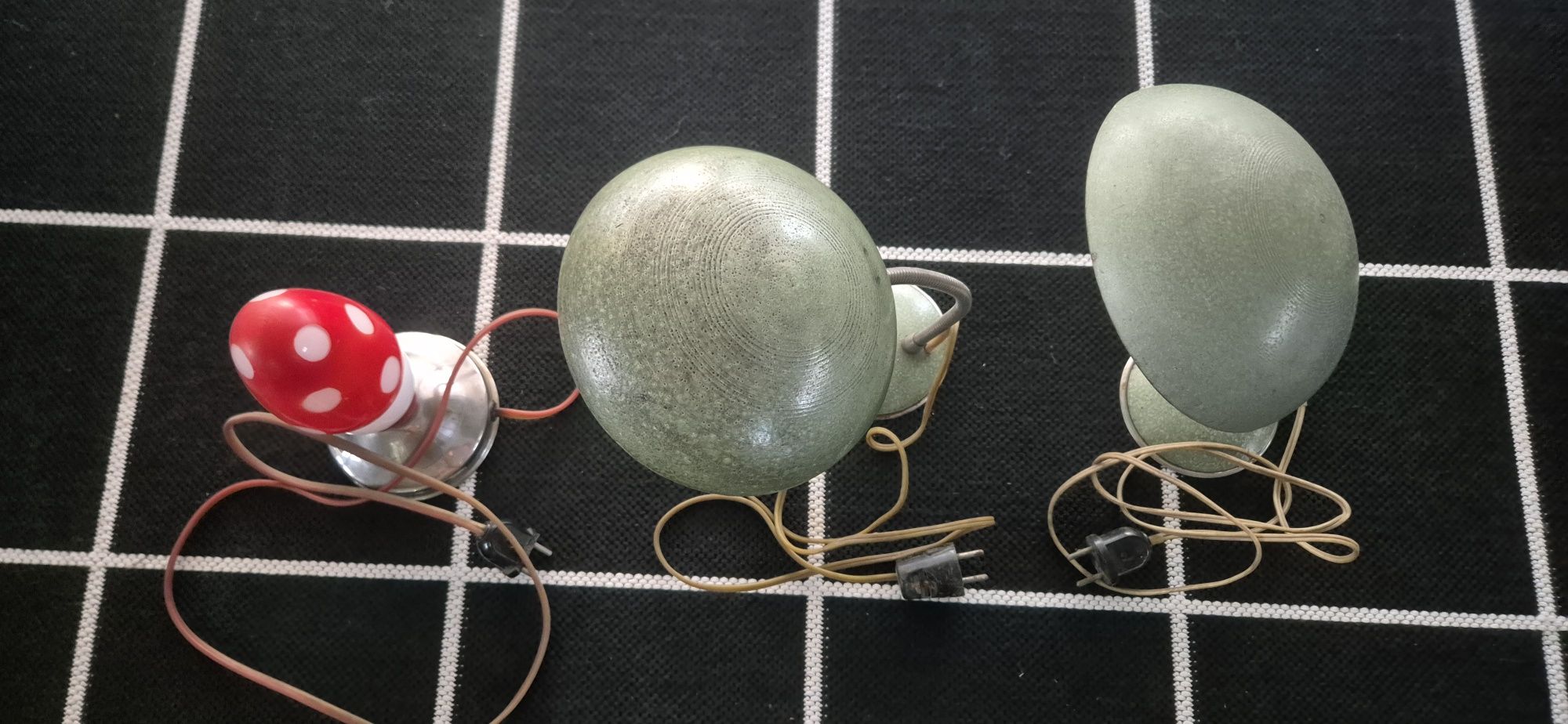 Lampka nocna polam grzybek x2 i muchomorek prl retro