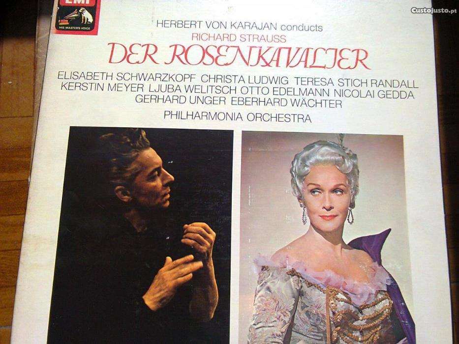O Cavaleiro da Rosa, ópera R. strauss, caixa com 4 discos vinil