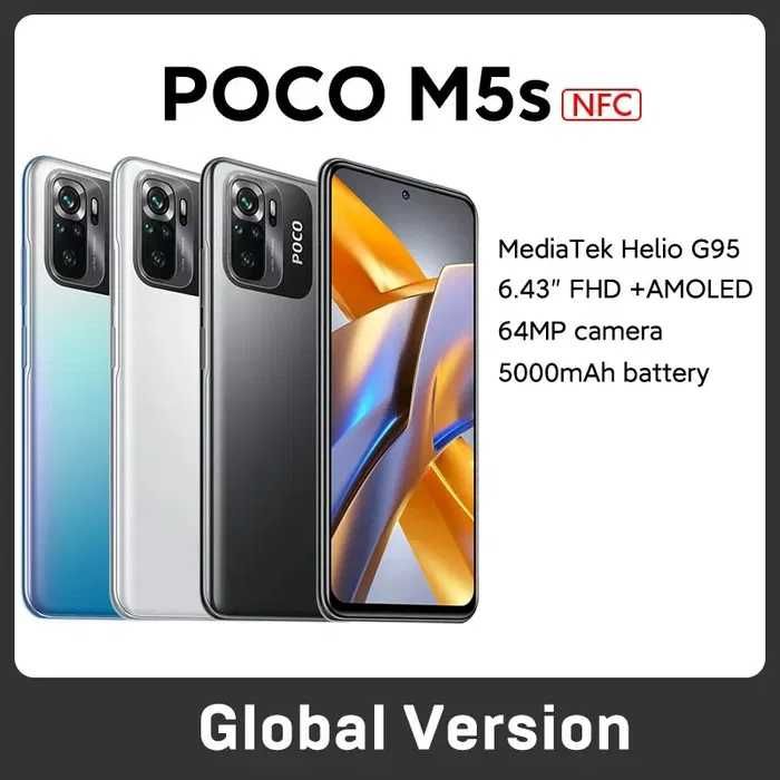 Xiaomi Poco M5s 4/128 и 8/256 с NFC укр язык есть Глобальная версия