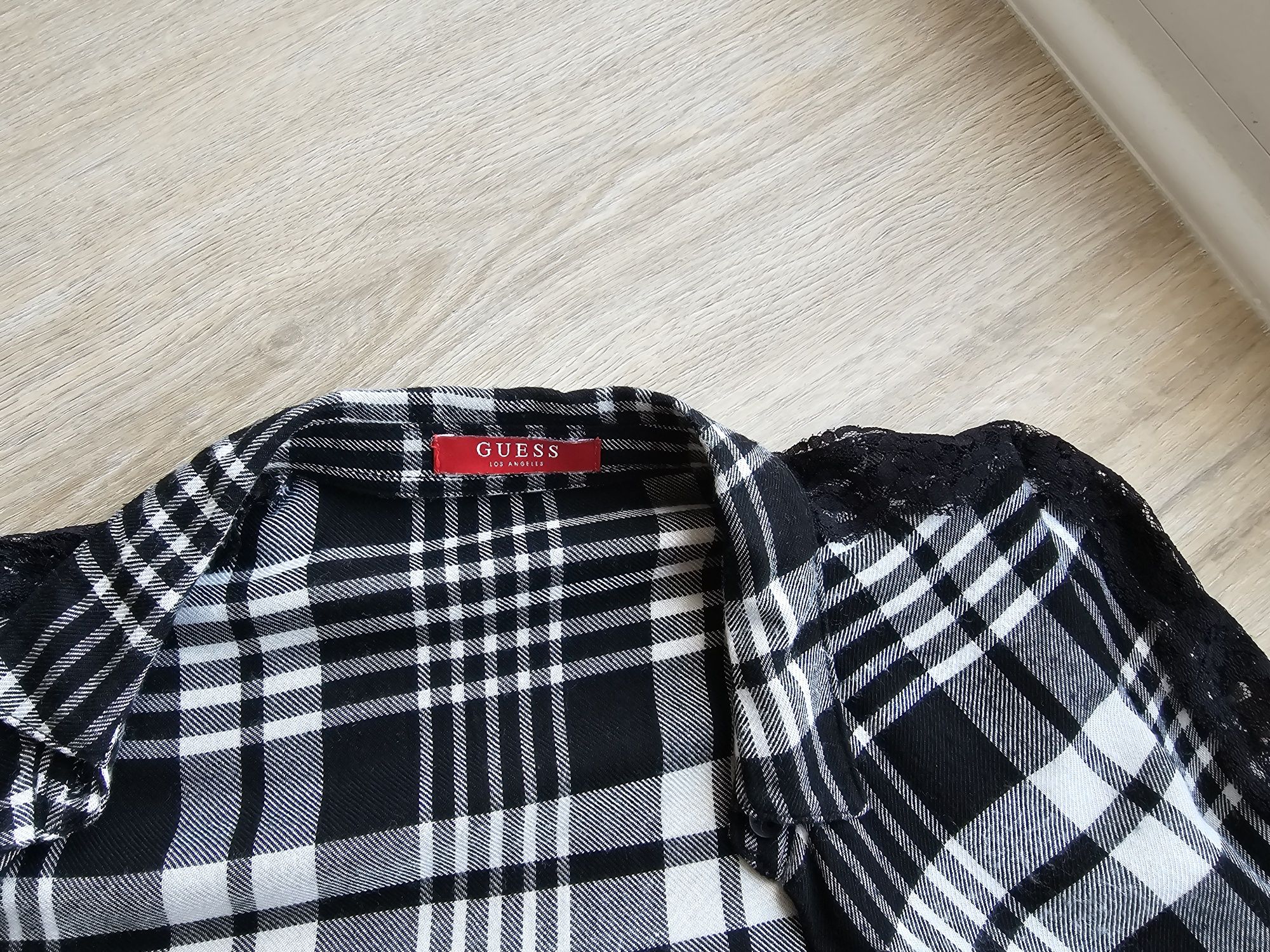 Koszula flanelowa z koronką Guess XS/S