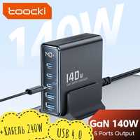 Зарядка Toocki 140W + Кабель 240W E-chip / для телефону / ноутбуку...