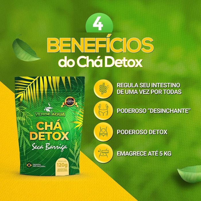 Cha detox seca barriga