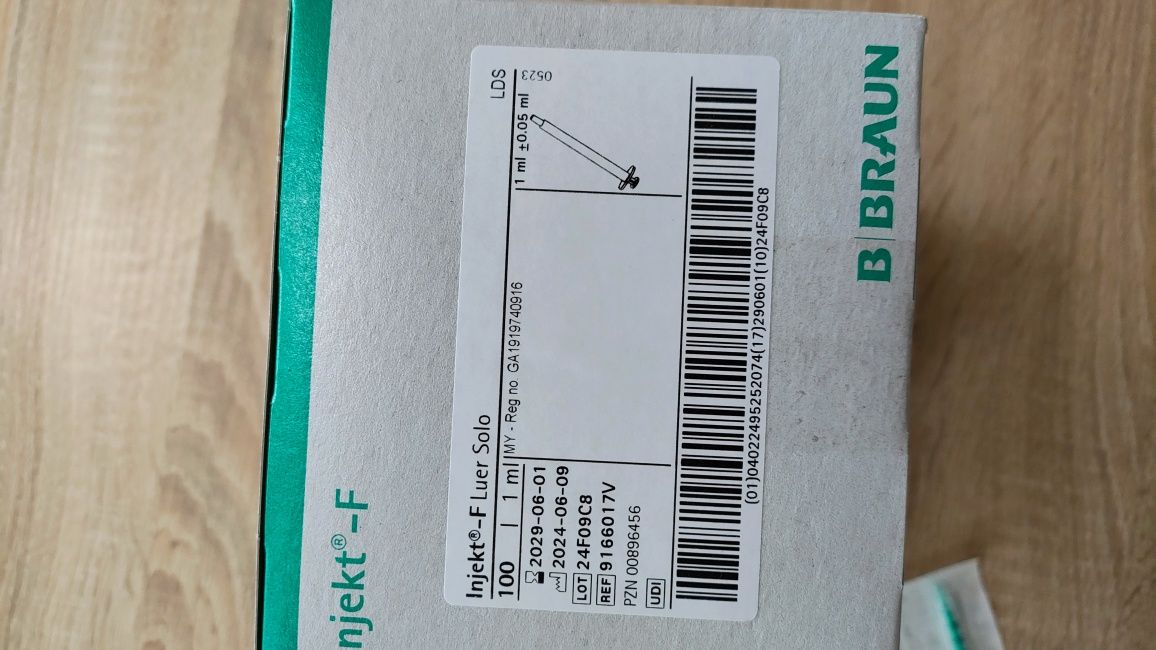 Strzykawki Braun 1ml 100 sztuk