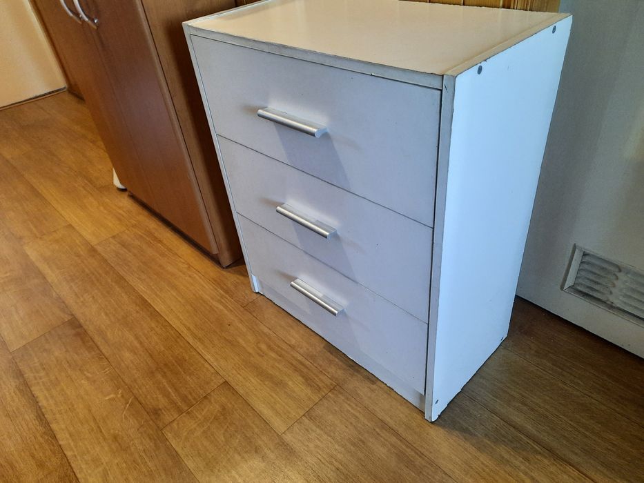 szafa szafka regał komoda schowek 3 x szuflada biały mat 60x30x72 Ikea