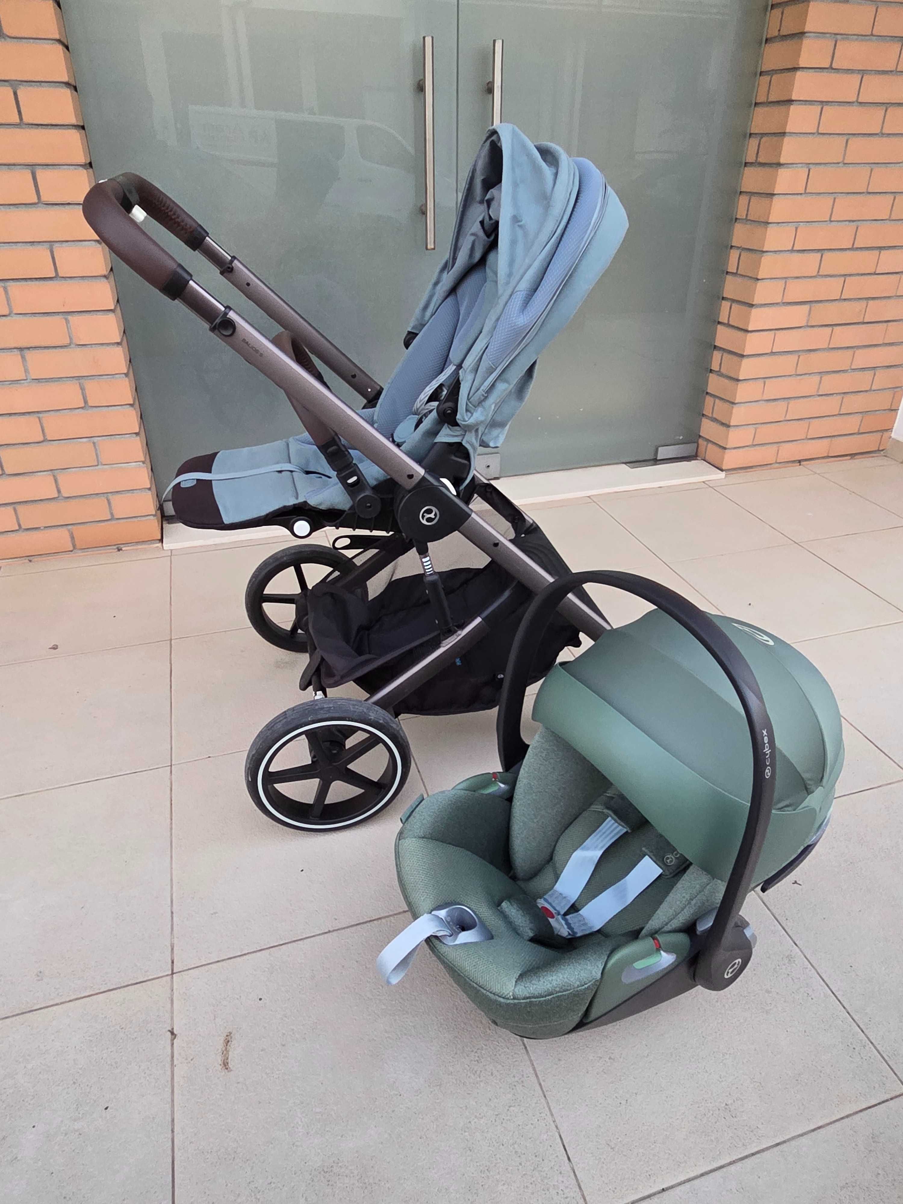 Cybex carrinho Balios S c/ cadeira E ovo cloud T+