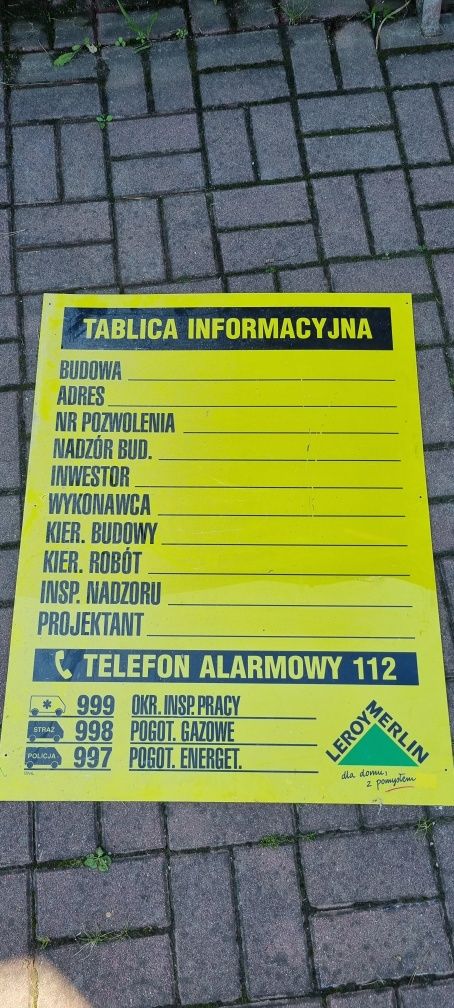 Tablica budowlana
