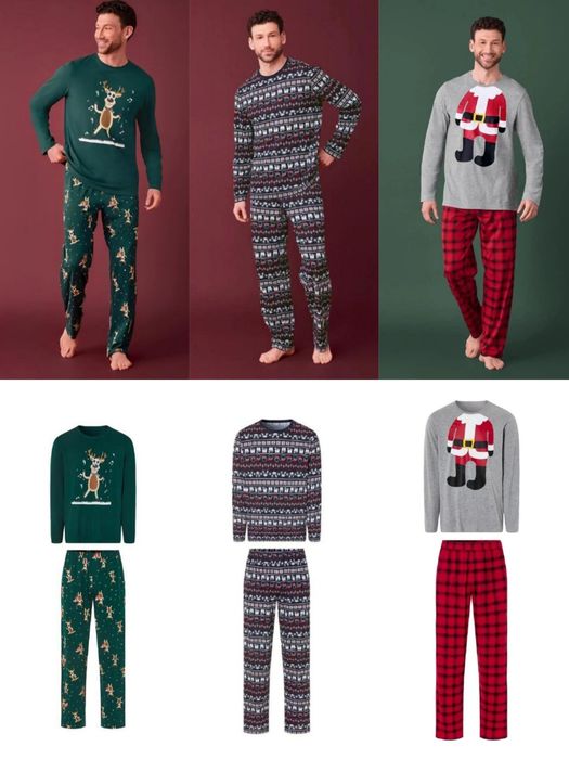 Мужская  пижама с рождественским принтом Livergy  размер L ;XL