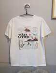 NOWA! Bluzka t-shirt oversize nadruk wydra napisy na plecach S-M
