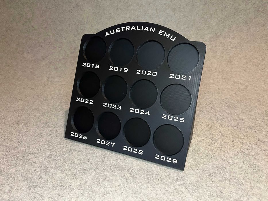 Ozdobny stojak etui na srebrne monety 1oz Australian Emu