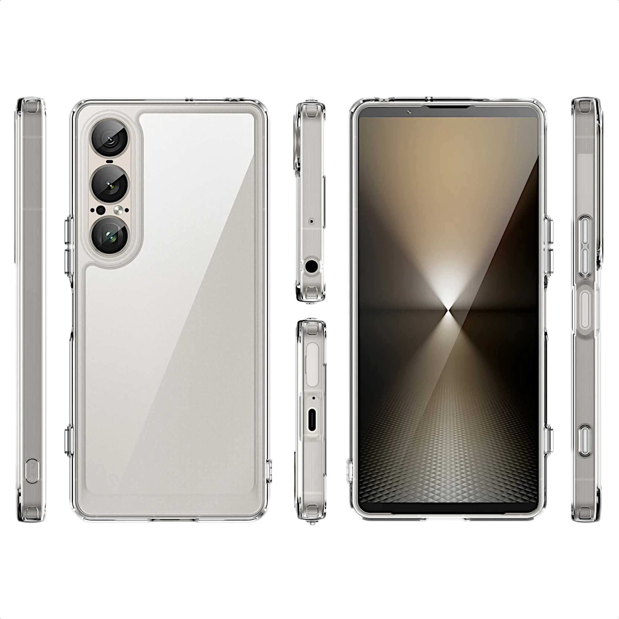 Etui ELEVATE HEXAGON do Sony Xperia 1 VII - Clear