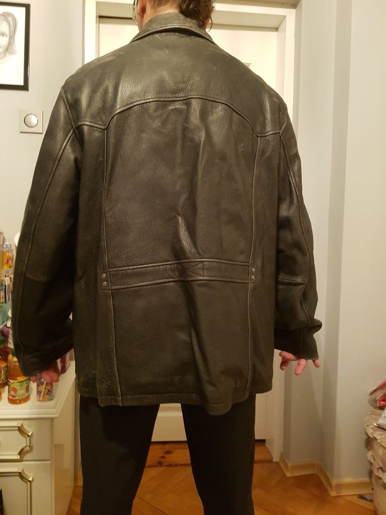 Kurtka skórzana GUESS,zimowa XL