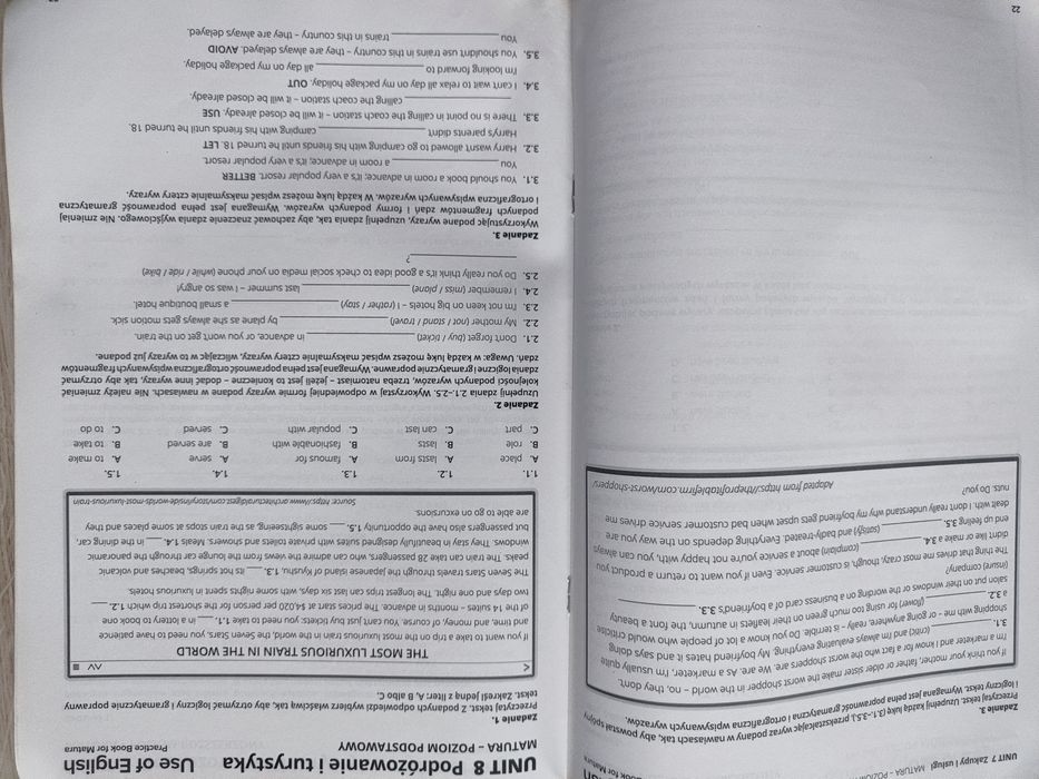 NOWE Arkusze maturalne Język angielski repetytorium