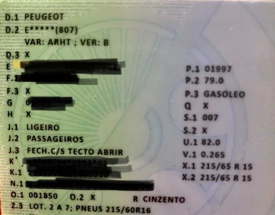 peugeot 807 2.0 hdi- 2003- Azul escuro