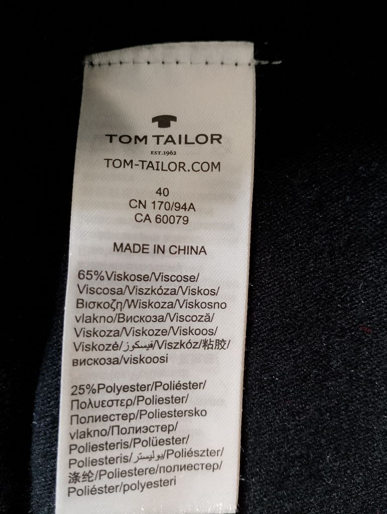 Czarna dzianiowa sukienka midi Tom Taylor r.40