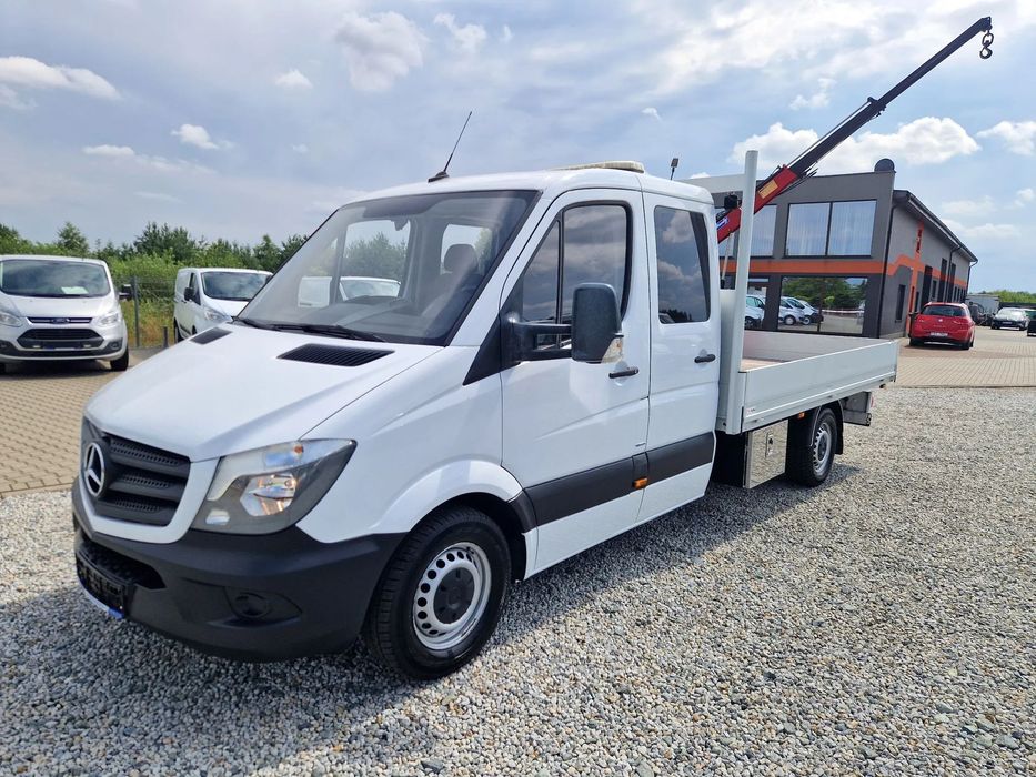 Mercedes-Benz SPRINTER 2,2 CDI 163 KONNA DOKA BRYGADÓWKA 7 OSOBOWA HDS HIAB HANDY 830KG KLIMATRONIK WEBASTO SKRZYNIA 3.5 M GWARANCJA