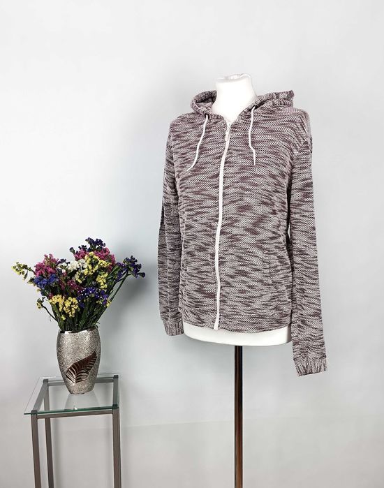 Bordowa rozpinana bluza damska kaptur długie rękawy Atmosphere S/M