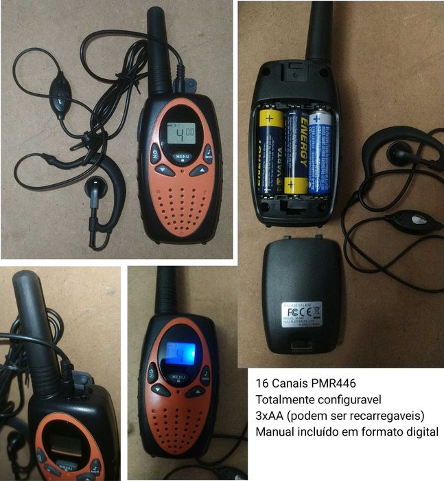 Rádios "walkie-talkie" para airsoft, paintball, caça, etc