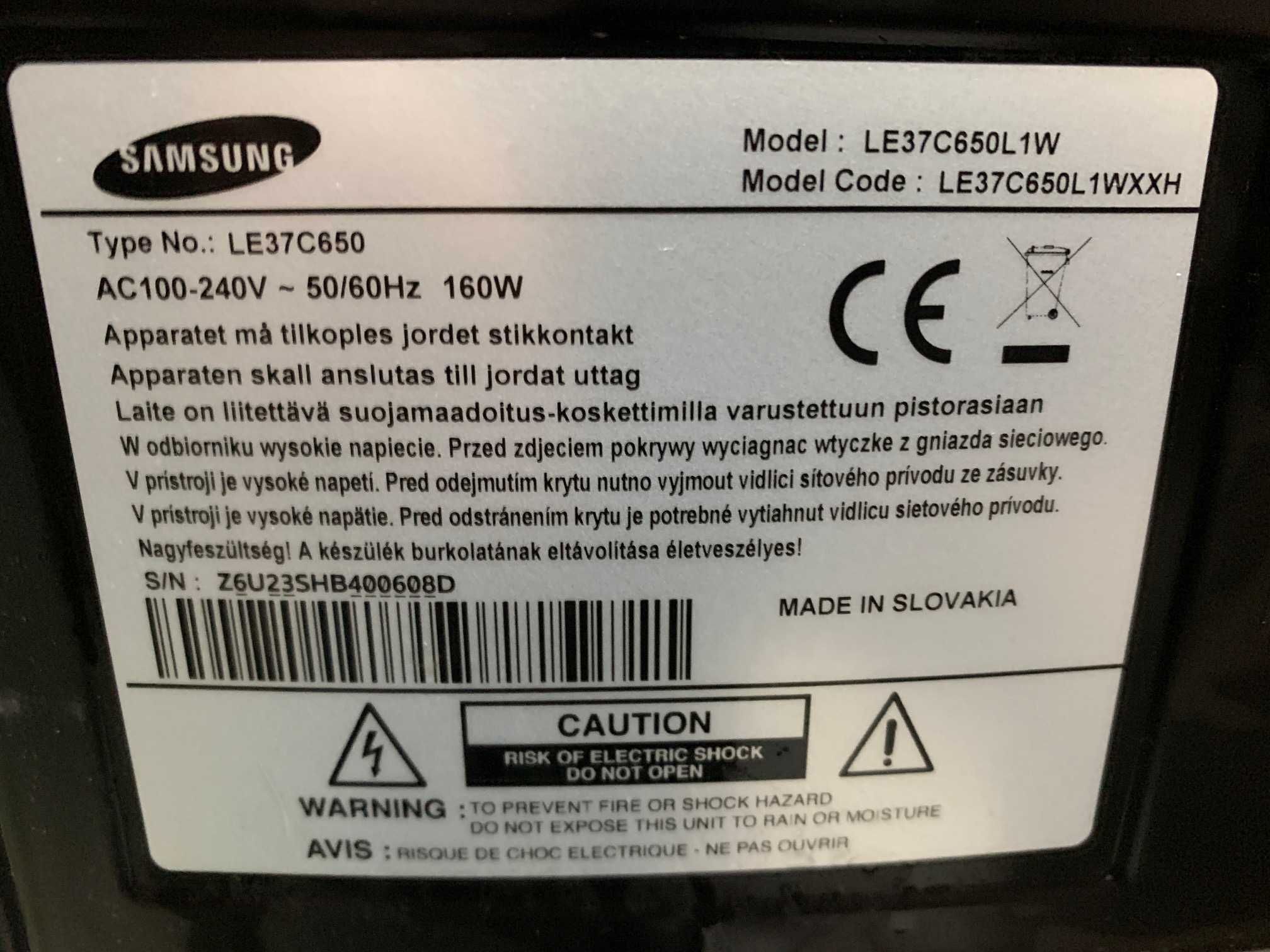 TV samsung LE37C650L