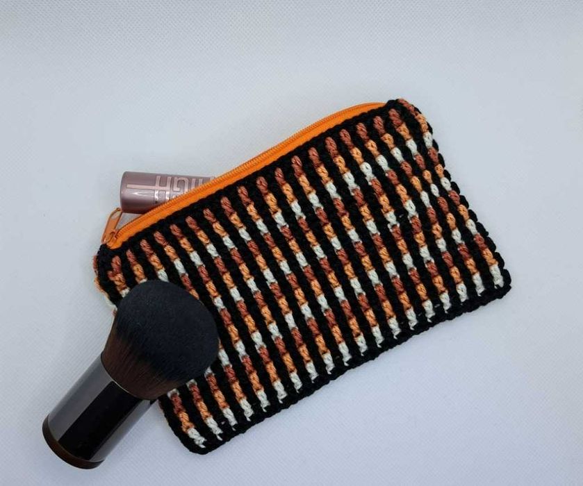 Ruda/ Szydełkowa kosmetyczka / Etui / Rękodzieło