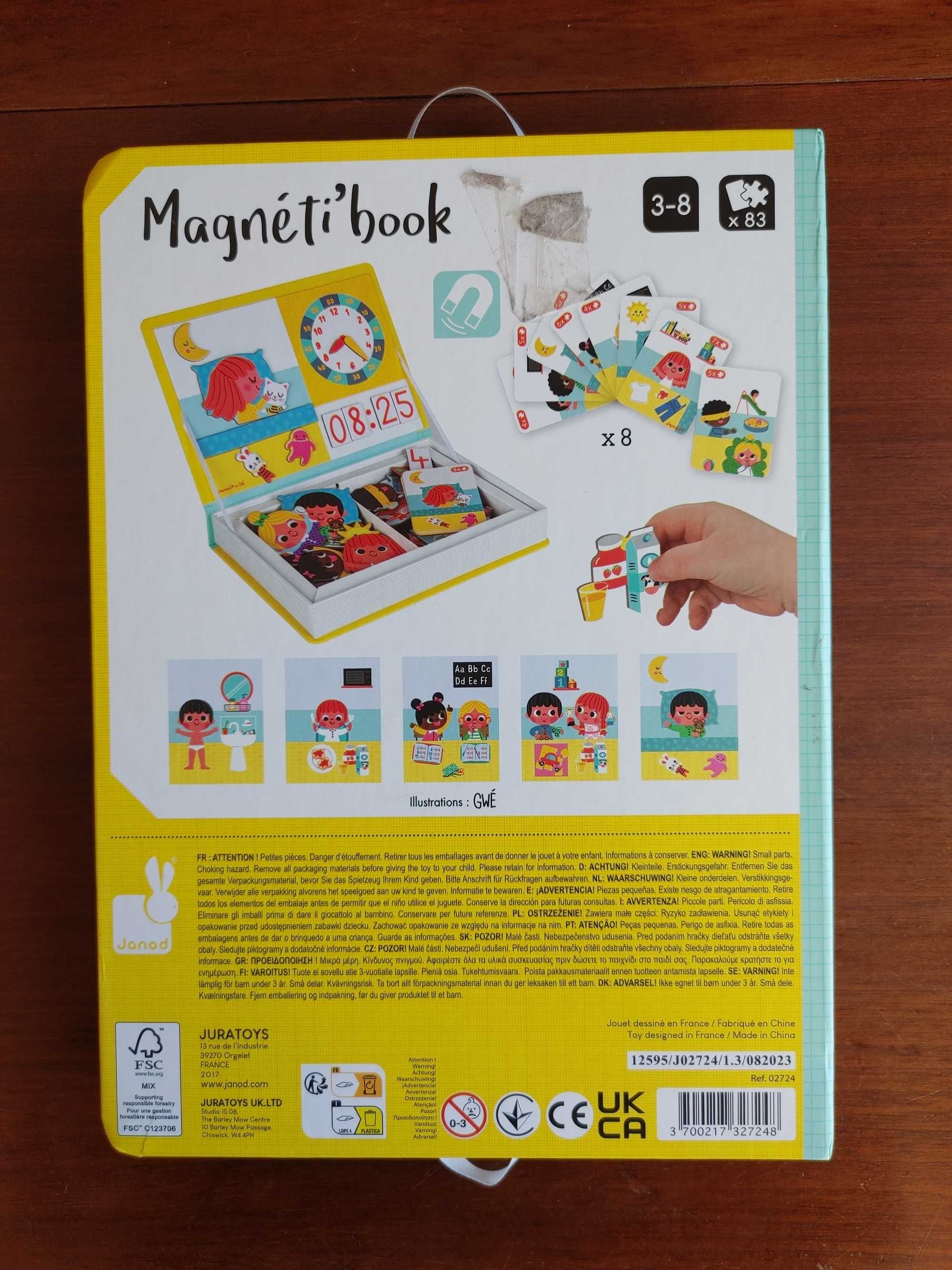 Livro Magnético Aprender as Horas - Janod