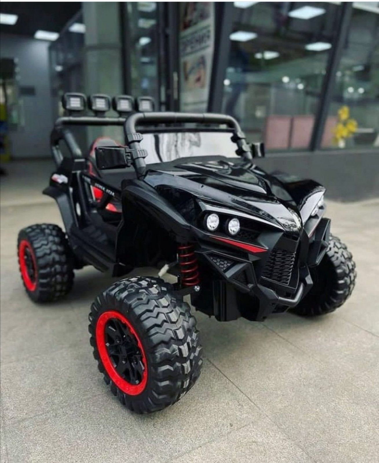 Дитячий двомісний електромобіль джип баггі квадроцикл 4WD Bambi Racer