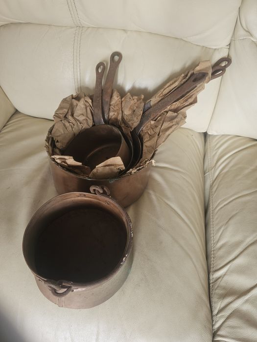 Conjunto de tachos em cobre