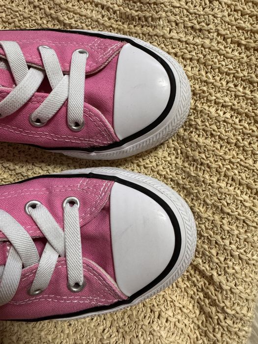 Рожеві кеди хайтопи конверс converse 32 20.5 см