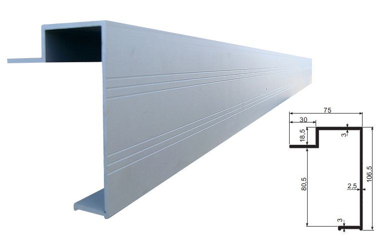 Obrzeże skrzyni załadunkowej zabudowy profil aluminiowy