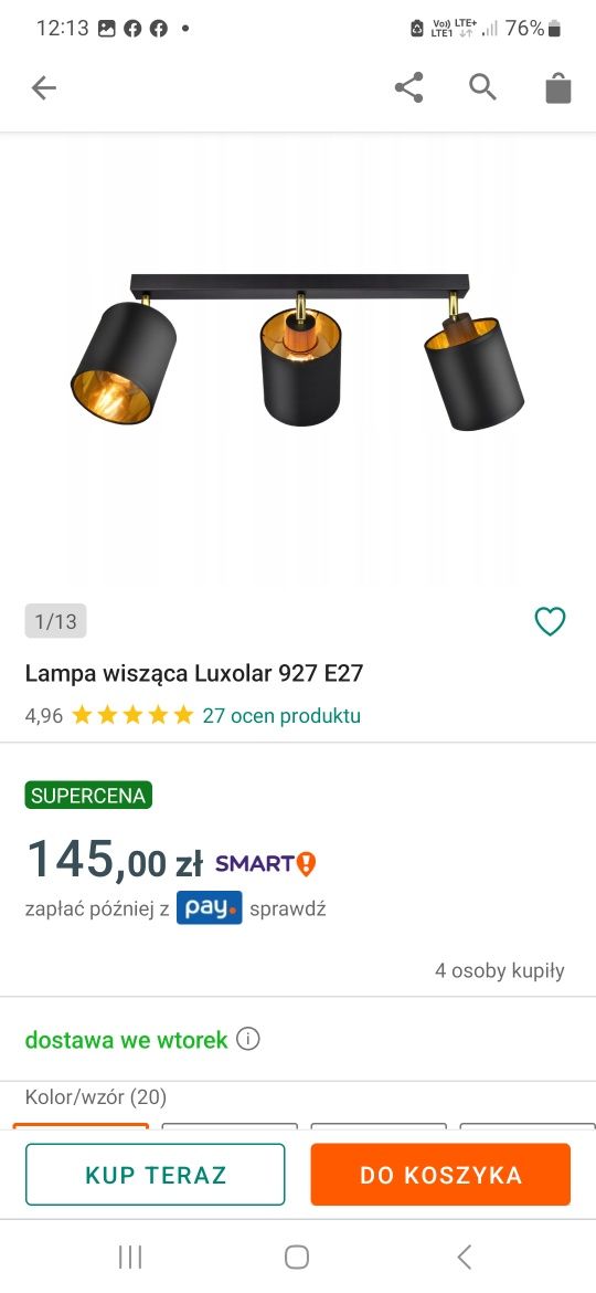 Żyrandol, lampa wisząca