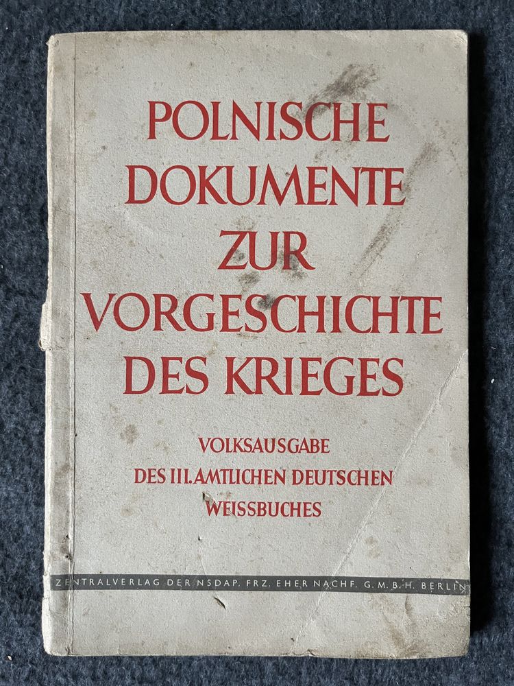 Polskie dokumenty dotyczące przygotowań do wojny. NSDAP 1940r.