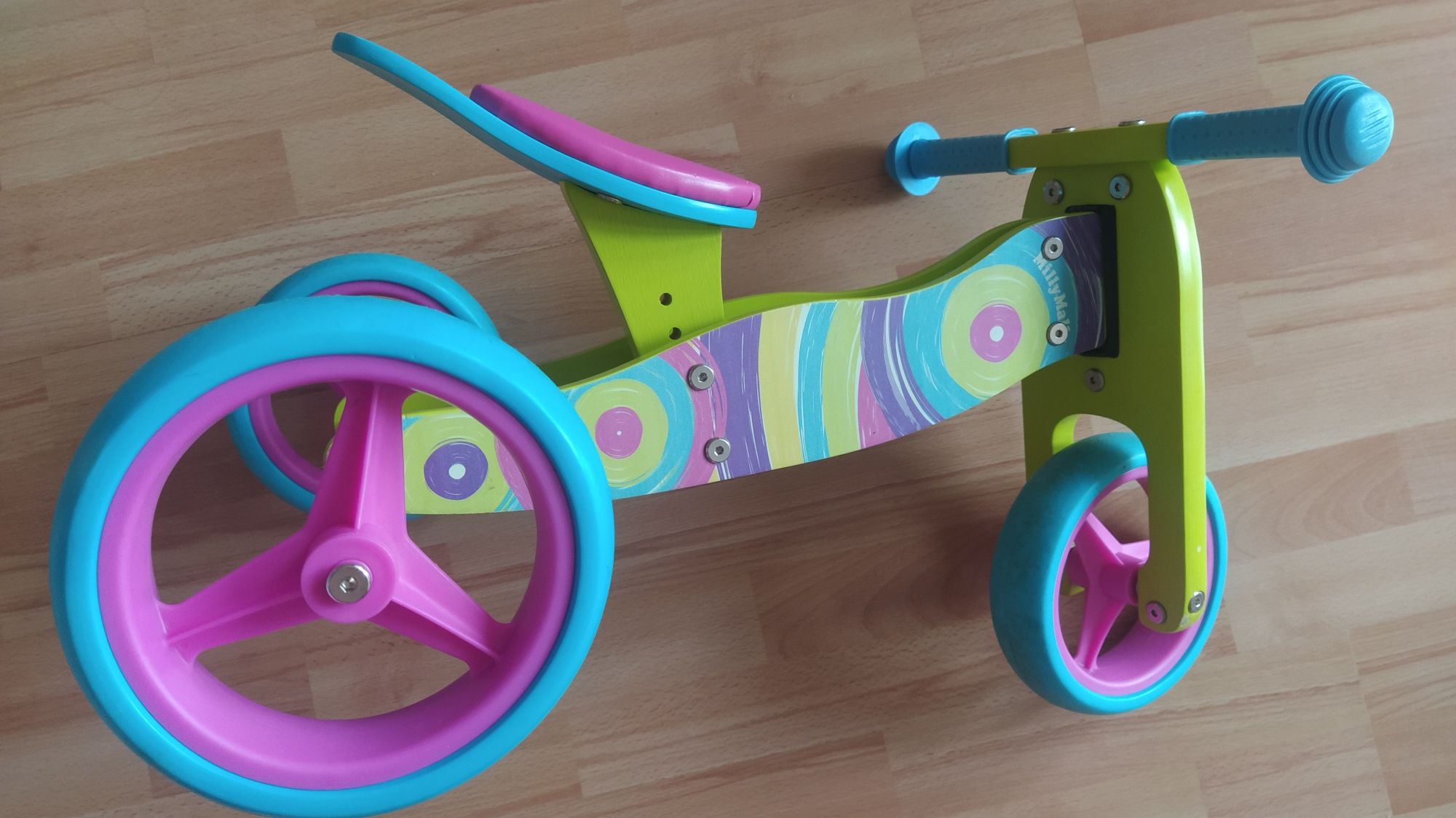 Śliczny 2w1! Rowerek Biegowy Milly Mally JAKE jeździk drewniany