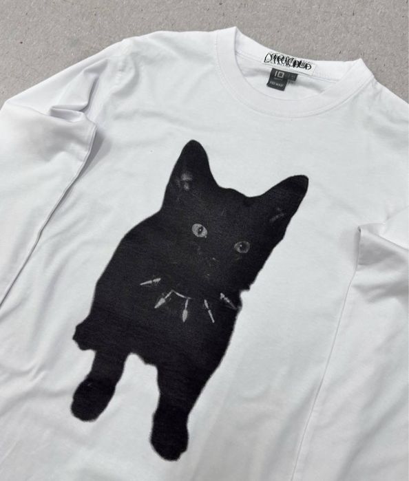 белый лонгслив y2k опиум archive с принтом