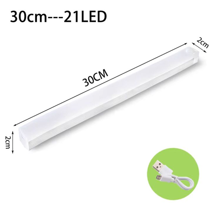 Lampka LED 30cm USB – 21 diod do szafy/kuchni/biurka