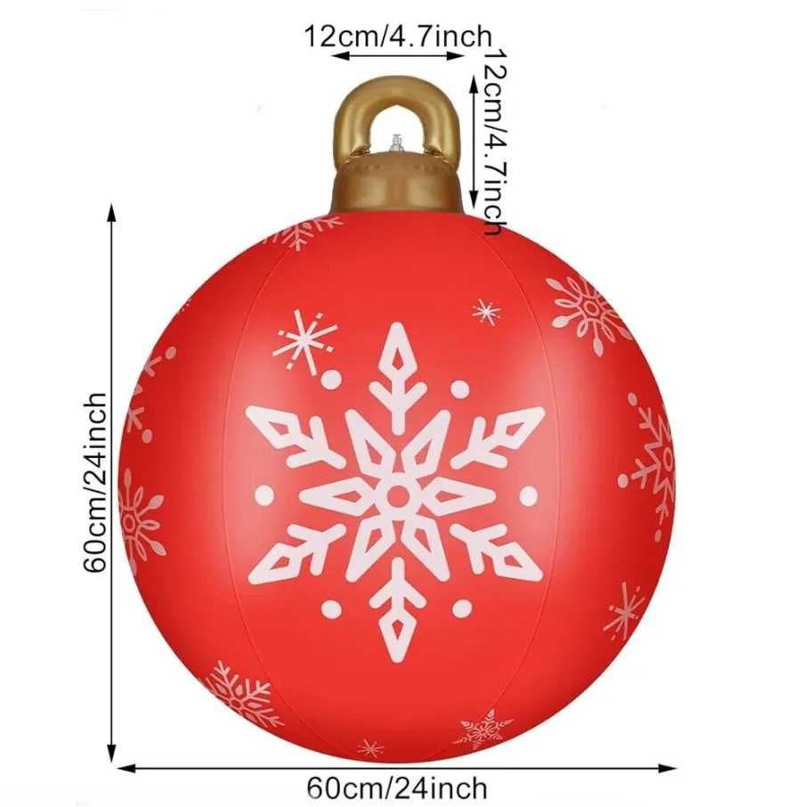 Гігантська надувна куля з ПВХ, різдвяні кульові прикраси.