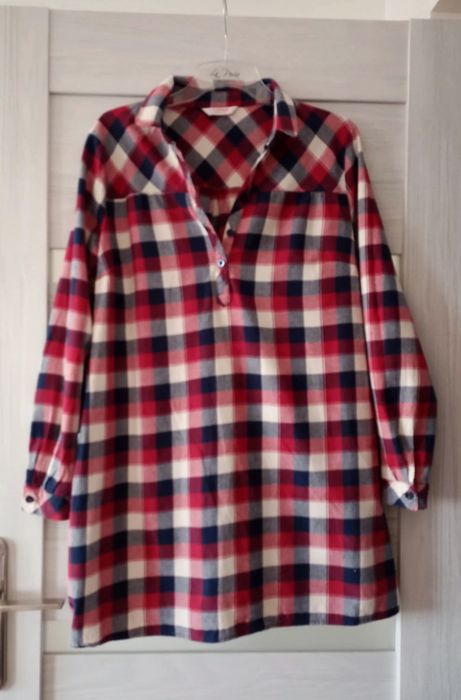 Sukienka oversize w kratkę