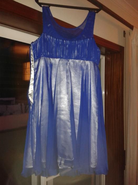 Vestido azul cerimónia