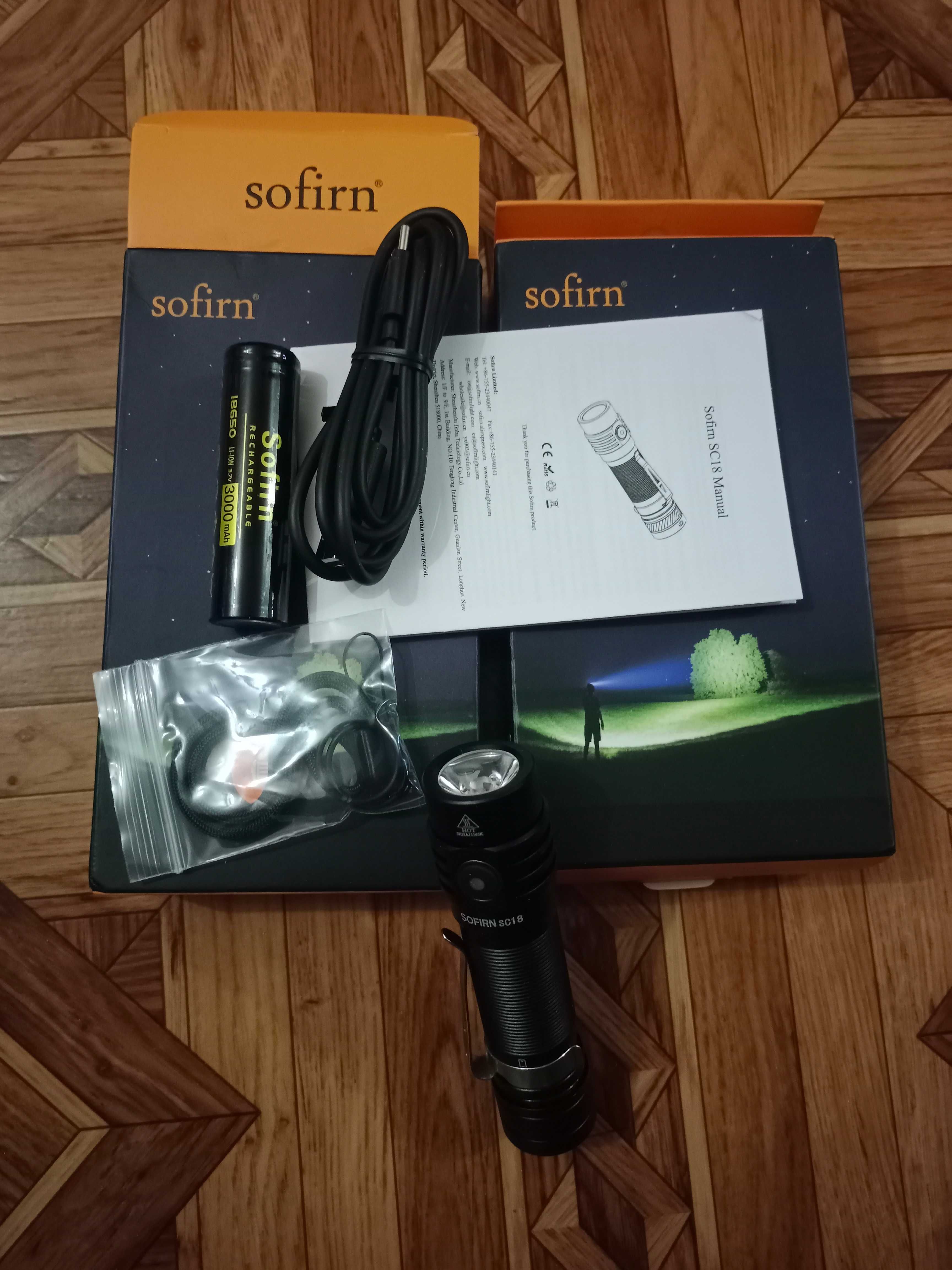 SOFIRN SC18 ручной EDC фонарик на аккумуляторе 18650