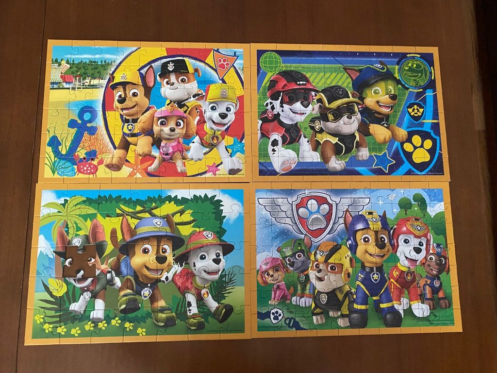 PUZZLE 4w1 Psi Patrol stan bdb! 207 elementów trefl
