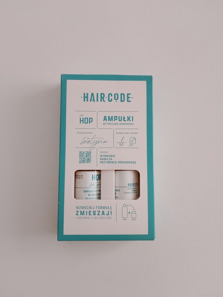 Ampułki Hair Code HOP aktywizujące wzmocnienie do włosów 4 x 5 ml