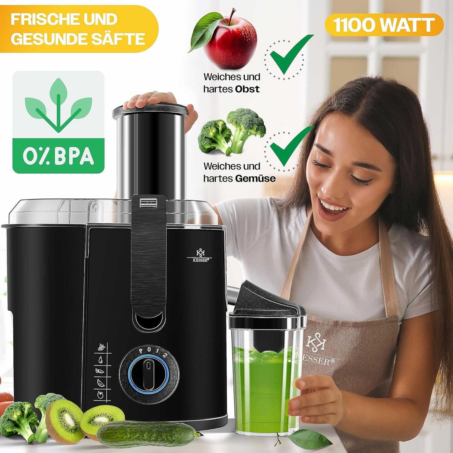 Sokowirówka KESSLER  czarny 1100 W